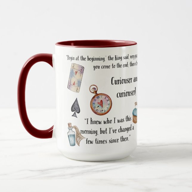 Alice in Wonderland Quotes  Mug (Left)