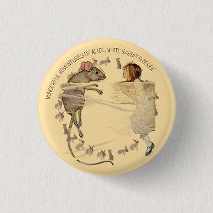 Alice in Wonderland Rabbit Mouse 3 Cm Round Badge