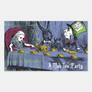 Alice in Wonderland Rectangular Sticker