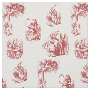 Alice in Wonderland Red Fabric