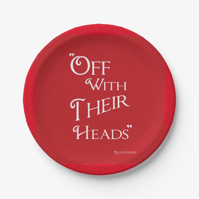 Alice in Wonderland - Red Plates - Queen of Hearts (Front)