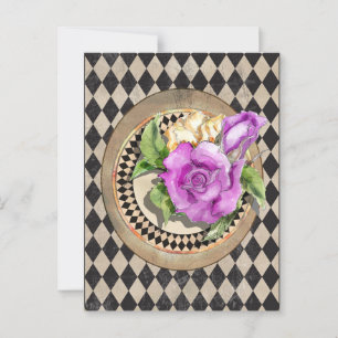 Alice in Wonderland Roses Postcard