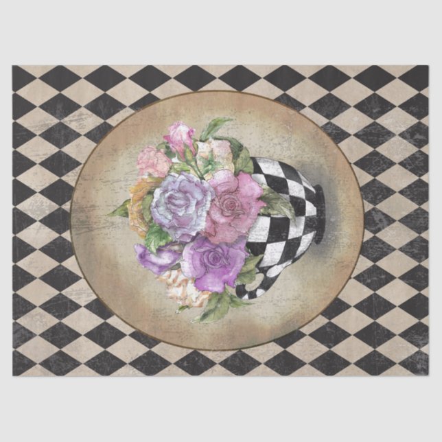 Alice in Wonderland Roses  Tissue Paper (Front)