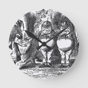 Alice in Wonderland Round Clock
