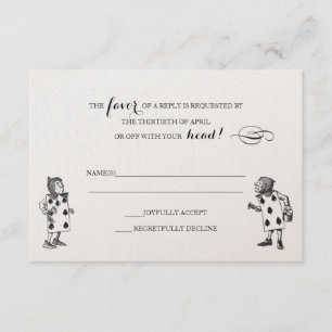 Alice in Wonderland RSVP Response Card