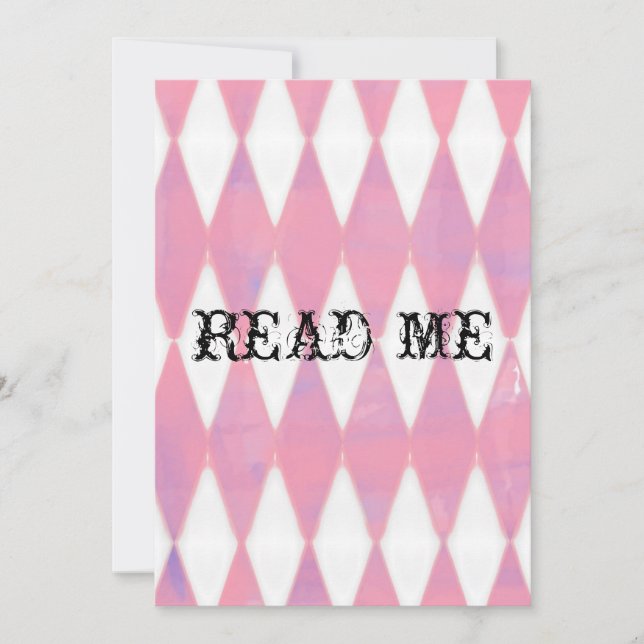 Alice in Wonderland Shower Invitation (Front)