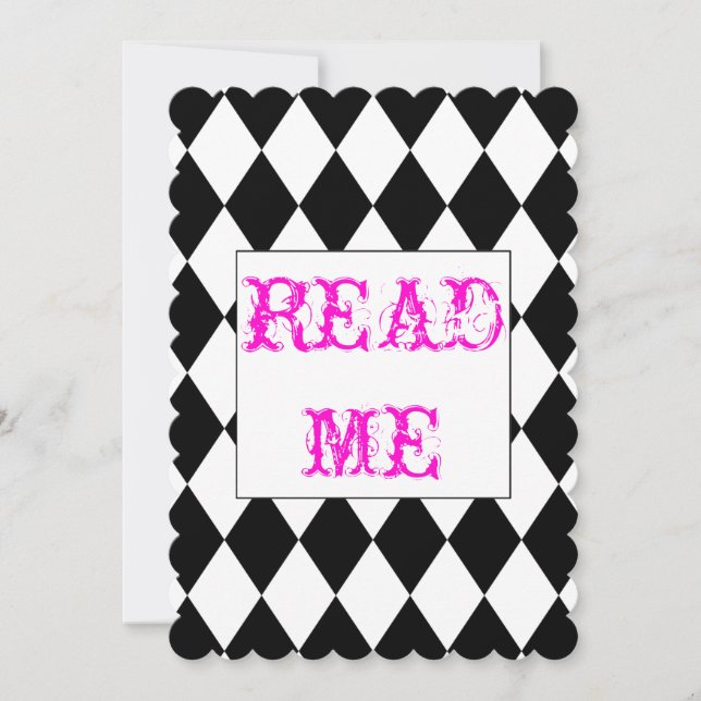 Alice in Wonderland Shower Invitation (Front)