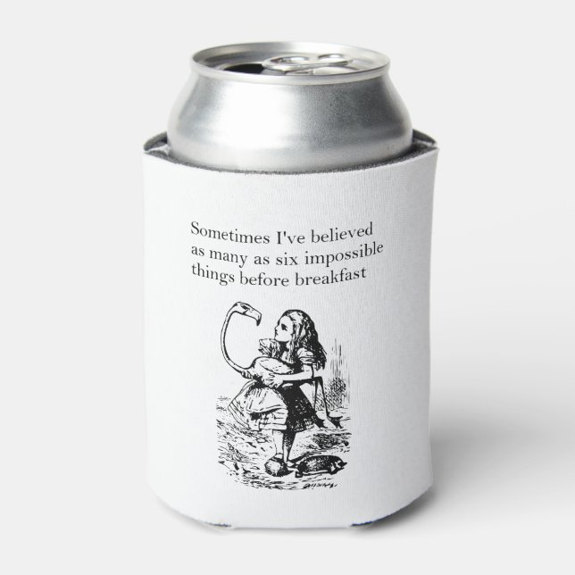 Alice in Wonderland, “Six Impossible Things” Can Cooler (Can Front)