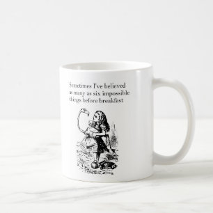 Alice in Wonderland, “Six Impossible Things” Coffee Mug