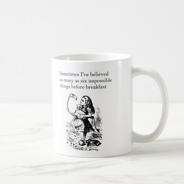Alice in Wonderland, “Six Impossible Things” Coffee Mug (Right)