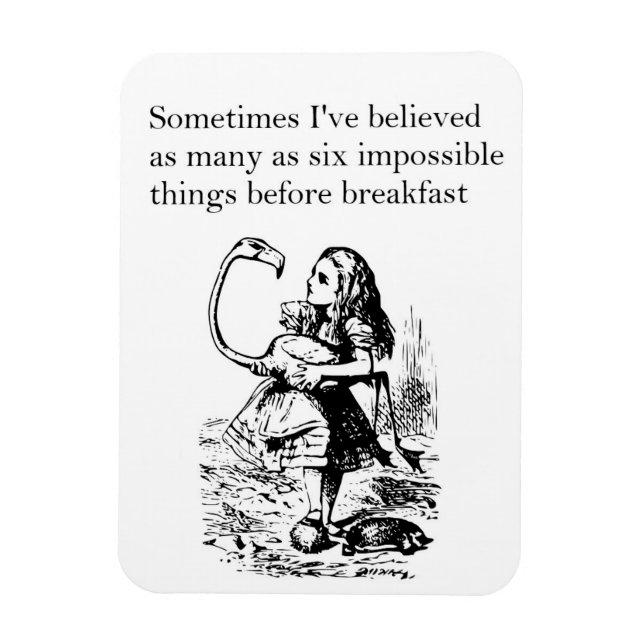 Alice in Wonderland, “Six Impossible Things” Magnet (Vertical)