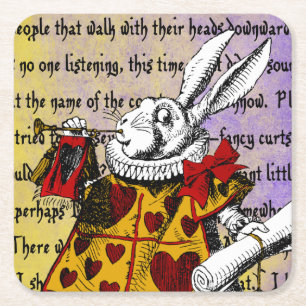 Alice in Wonderland Square Paper Coaster