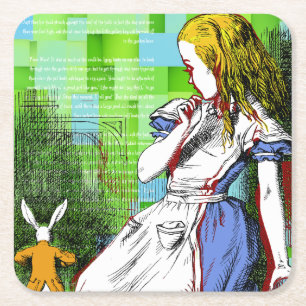 +{ Alice in Wonderland }+ Square Paper Coaster