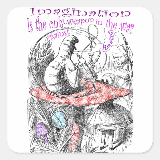 Alice in Wonderland Square Sticker (Front)