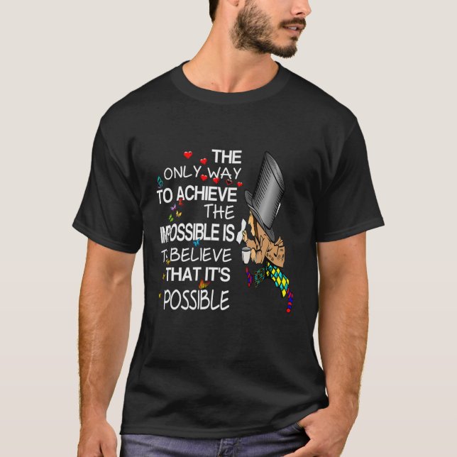 ALICE IN WONDERLAND T SHIRT MAD HATTER SHIRT (Front)