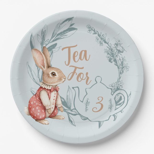 Alice in Wonderland Tea for Three Paper Plate (Front)