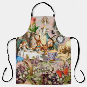 Alice in Wonderland Tea Party Art Apron