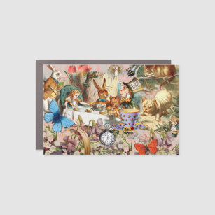 Alice in Wonderland Tea Party Art Car Magnet