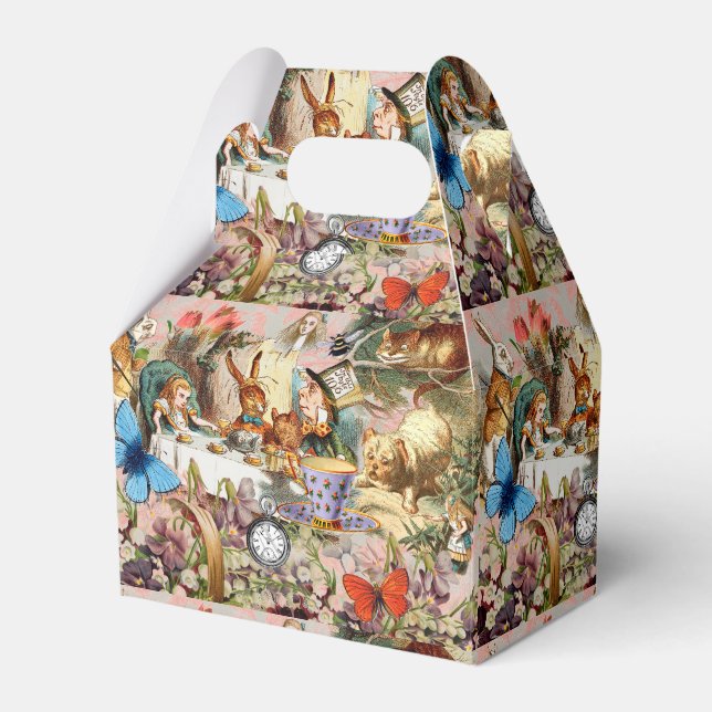 Alice in Wonderland Tea Party Art Favour Box (Front Side)