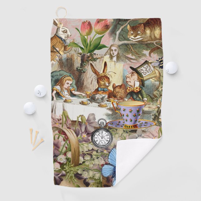 Alice in Wonderland Tea Party Art Golf Towel (InSitu)