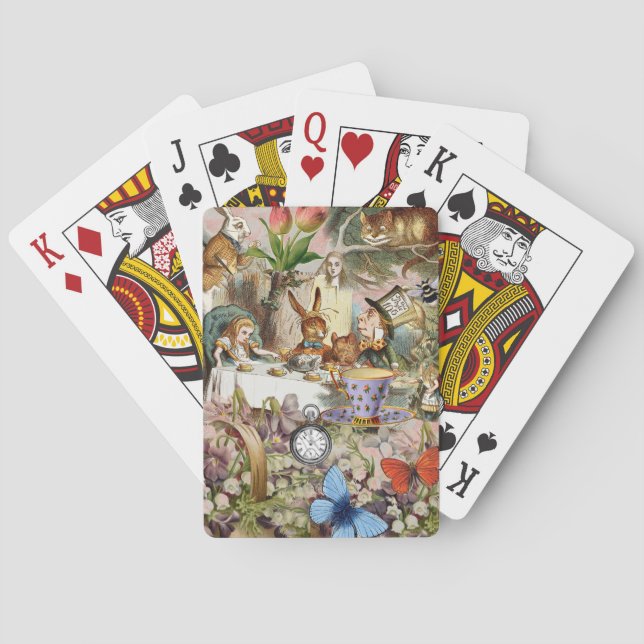 Alice in Wonderland Tea Party Art Playing Cards (Back)