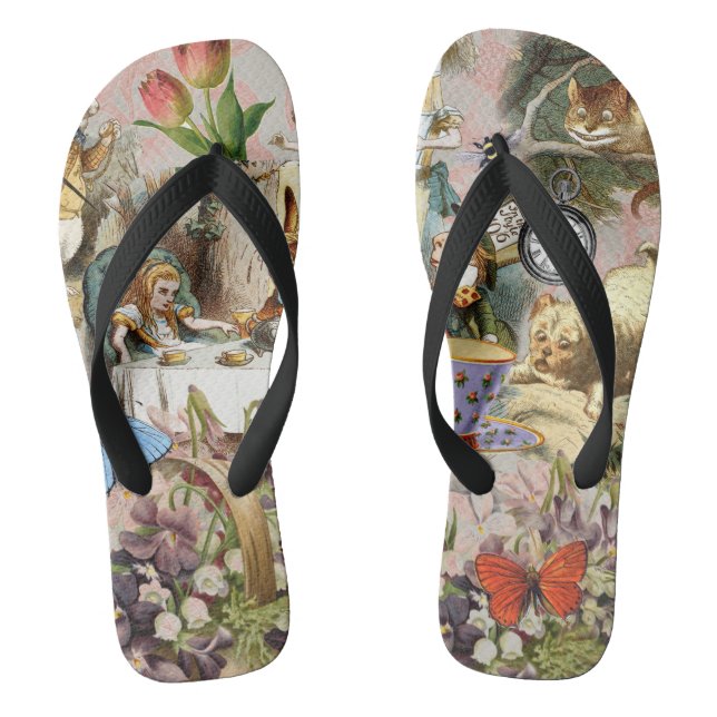 Alice in Wonderland Tea Party Art Thongs (Footbed)