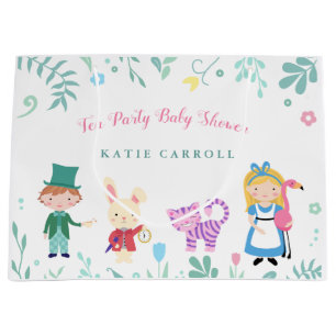 Alice in Wonderland Tea Party Baby Shower Large Gift Bag