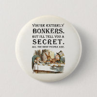 Alice In Wonderland - Tea Party - Bonkers Quote