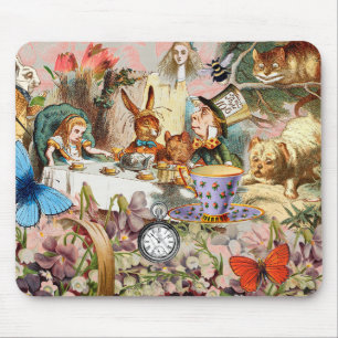 Alice in Wonderland tea party characters Mouse Pad
