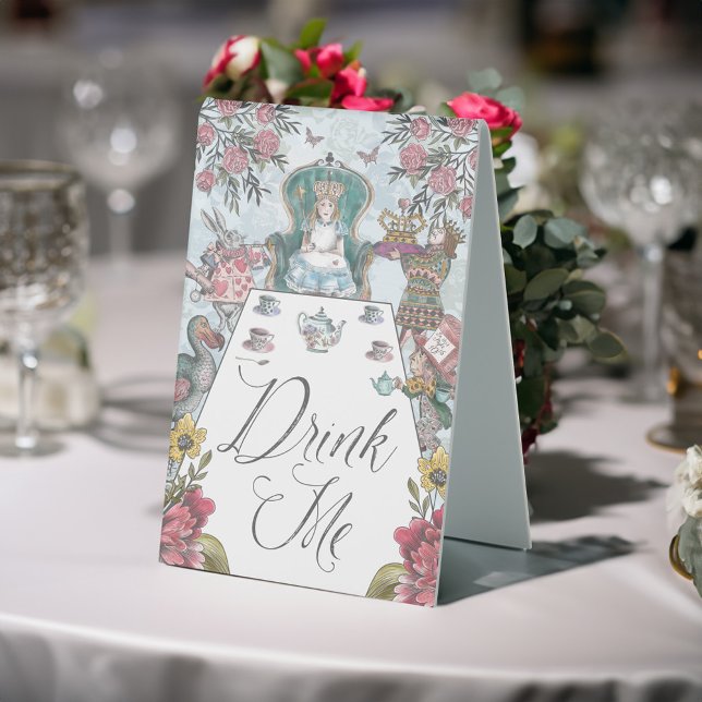 Alice in Wonderland Tea Party Drink Me (Alice in Wonderland Tea Party Drink Me Table Tent Sign)