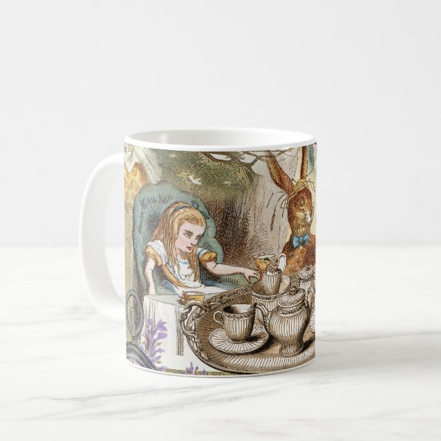 Alice in Wonderland Tea Party Guests Coffee Mug (Front Left)