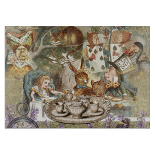 Alice in Wonderland Tea Party Guests Cutting Board