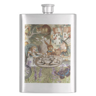 Alice in Wonderland Tea Party Guests Hip Flask