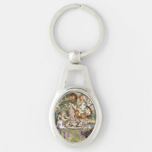 Alice in Wonderland Tea Party Guests Key Ring