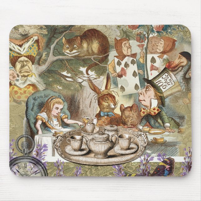 Alice in Wonderland Tea Party Guests Mouse Pad (Front)