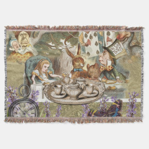 Alice in Wonderland Tea Party Guests Throw Blanket