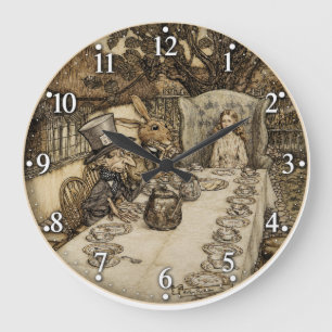Alice in Wonderland Tea Party  Large Clock