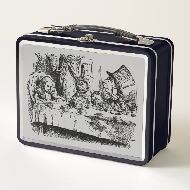 Alice in Wonderland Tea Party Metal Lunch Box (Front)