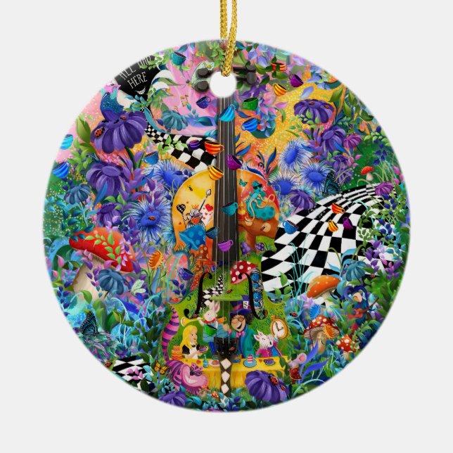 Alice in Wonderland Tea Party Ornament by Juleez (Front)