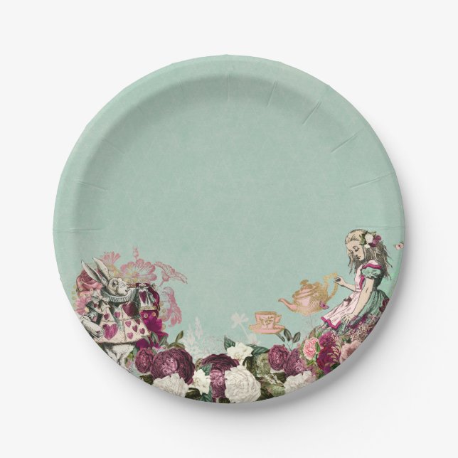 Alice in Wonderland Tea Party Paper Plate (Front)