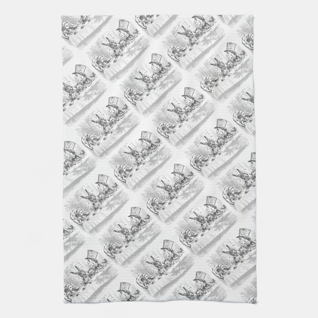 Alice in Wonderland Tea Party Theme Kitchen Towels (Vertical)