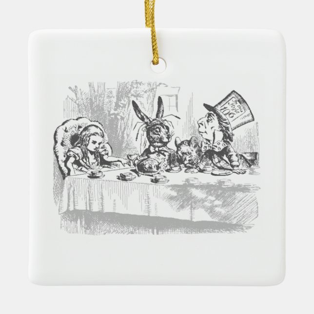 Alice in Wonderland Tea Party Theme Ornament (Front)