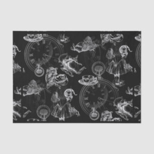 Alice in Wonderland Tea Time Black Tissue Paper