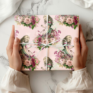 Alice In Wonderland Tea Time Wrapping Paper