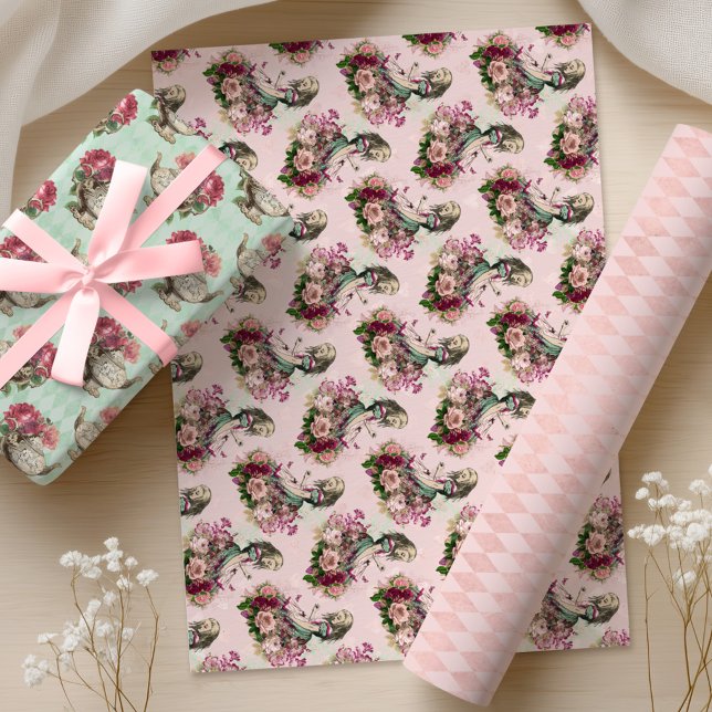 Alice In Wonderland Tea Time Wrapping Paper Sheets (Creator Uploaded)