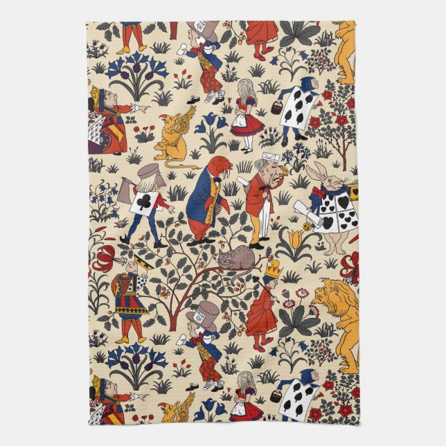 Alice in Wonderland Tea Towel (Vertical)