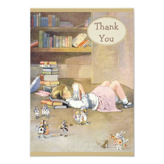 Alice in Wonderland Thank You Baby Shower Card