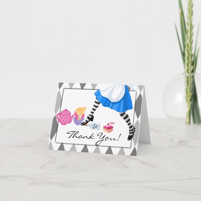 Alice in Wonderland Thank You Card (Front)