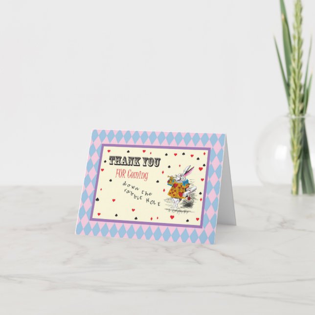 Alice in Wonderland - Thank You Card (Front)