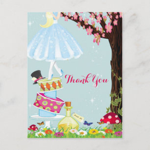 Alice in Wonderland Thank You Postcards